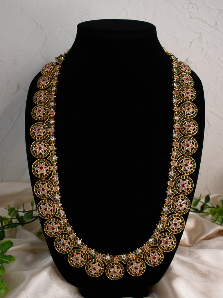 Long Kemp Necklace Set - Green