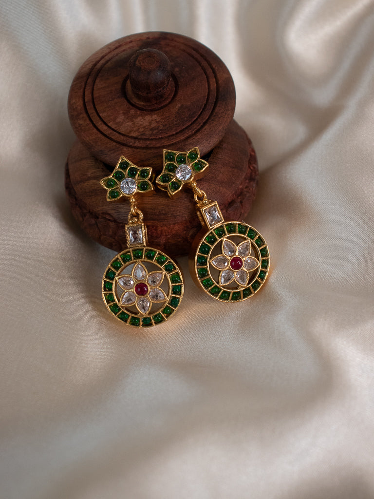 Long Kemp Necklace Set - Green