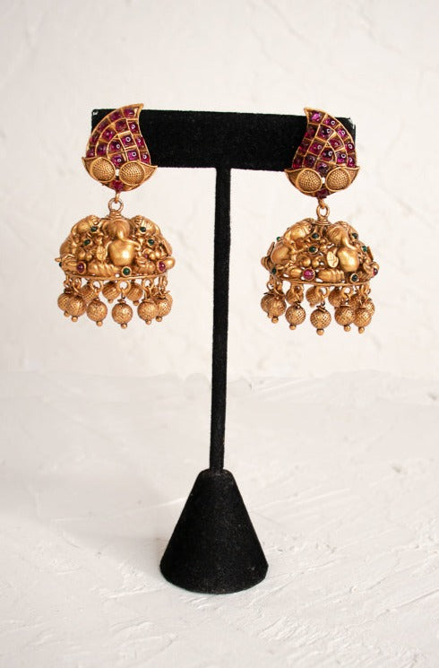 Ganesh Antique Set - Green