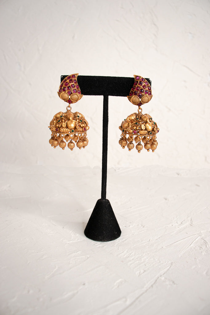 Ganesh Antique Set - Ruby/Green