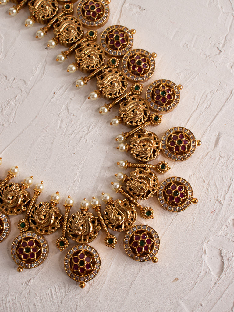 Peacock Kemp Long Short Neckpiece Set