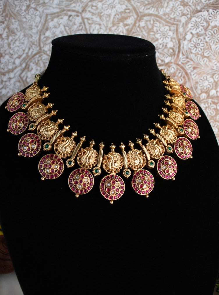 Peacock Kemp Short Neckpiece Set
