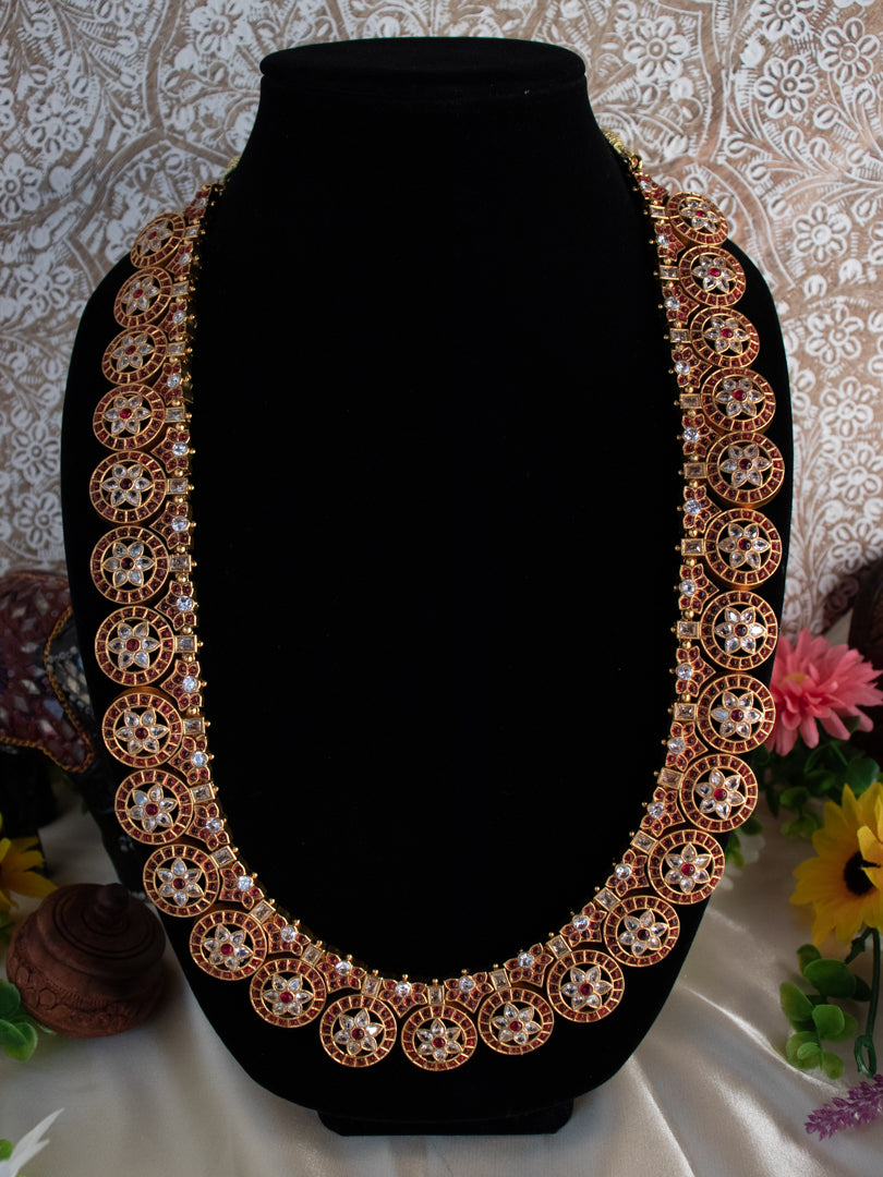 Long Kemp Necklace Set - Ruby