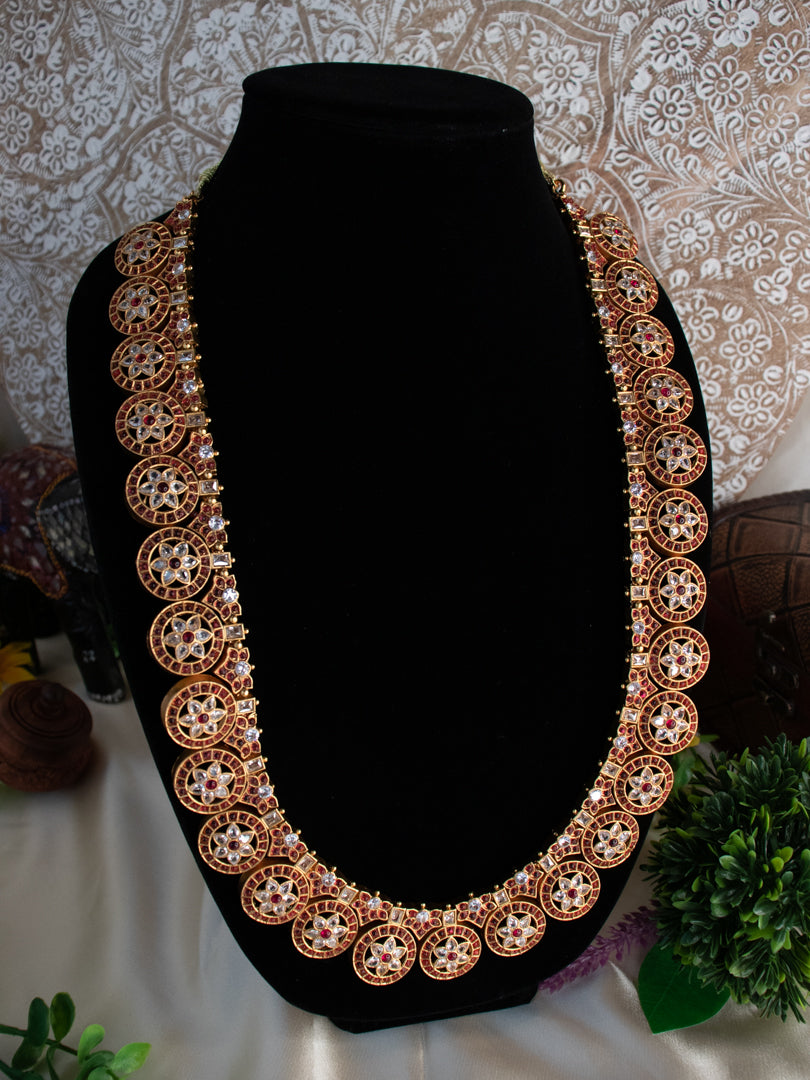 Long Kemp Necklace Set - Ruby