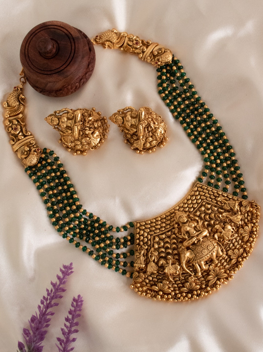 Ganesh Lakshmi - Temple Neckpiece Set