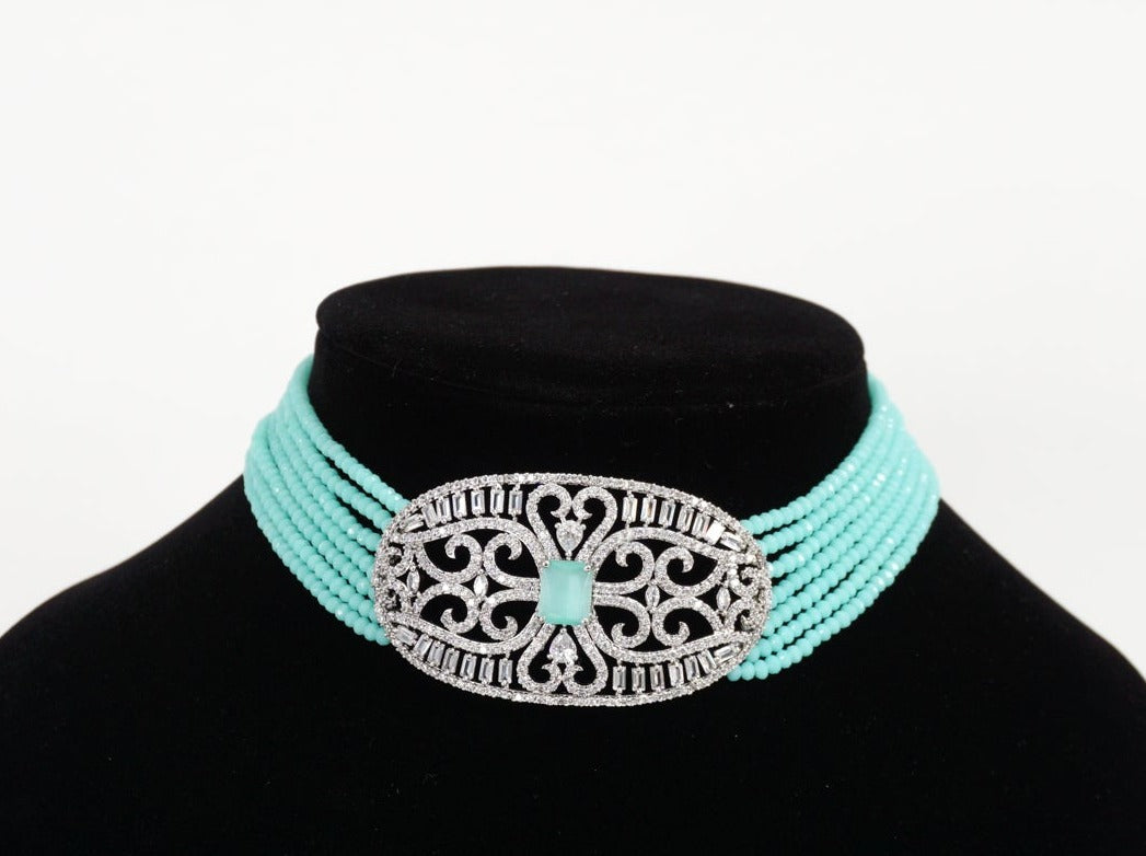 American Diamond Choker Set