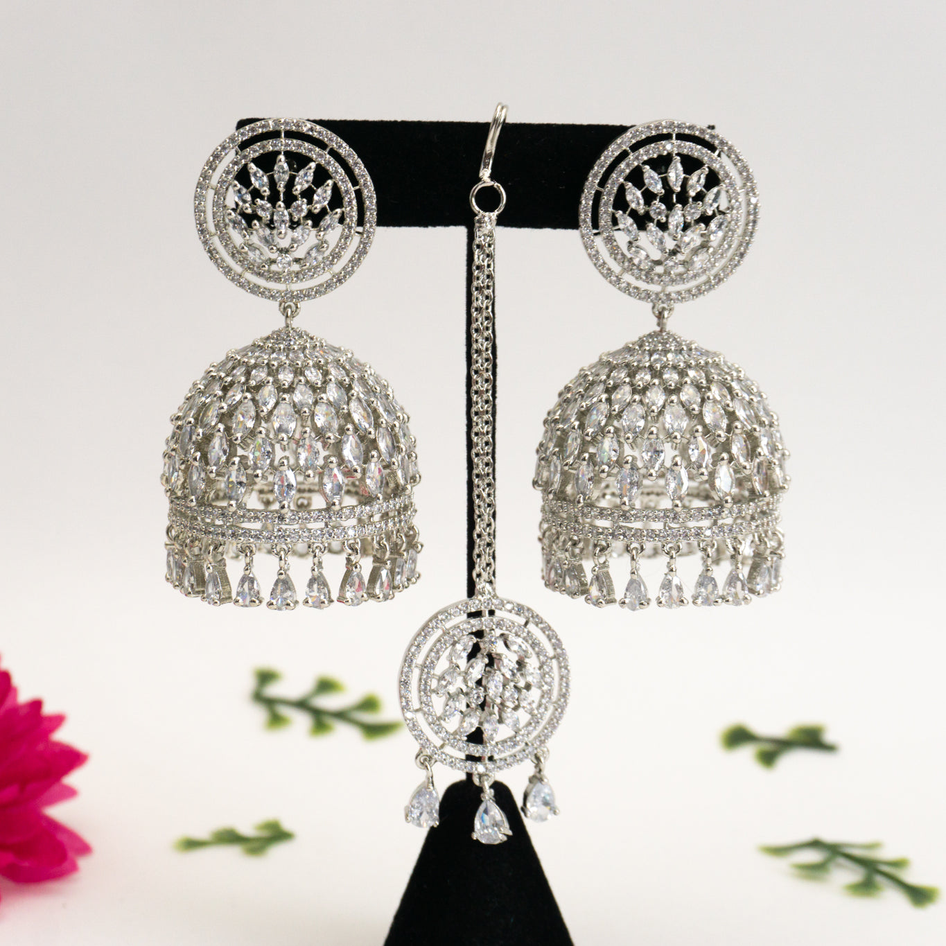 American Diamond Jhumkas