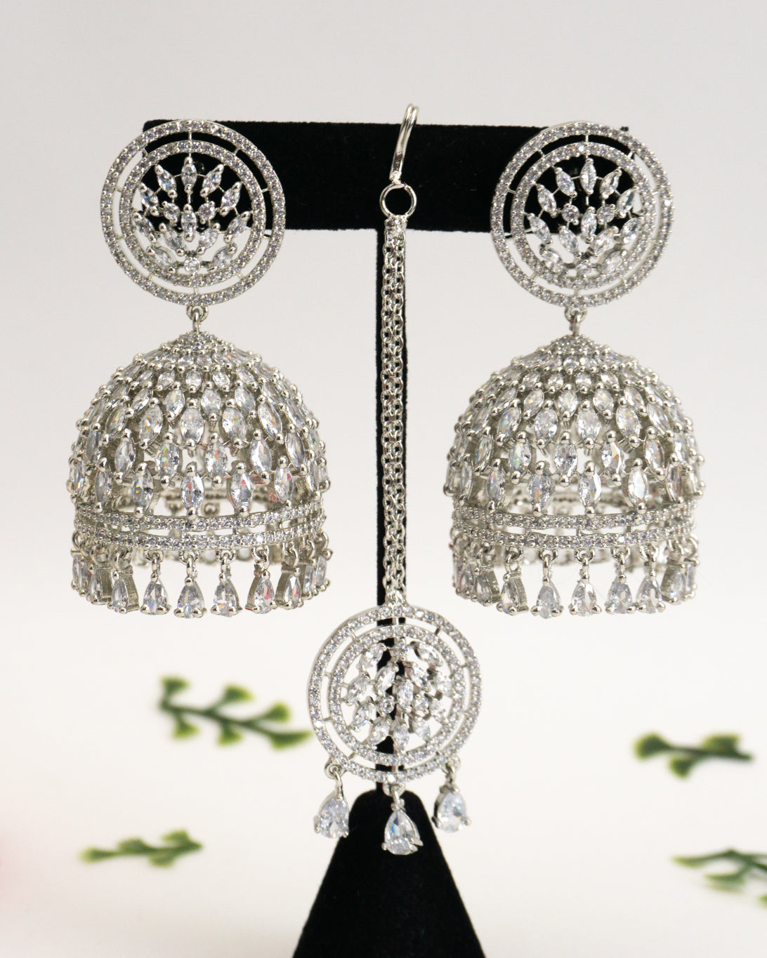 American Diamond Jhumkas