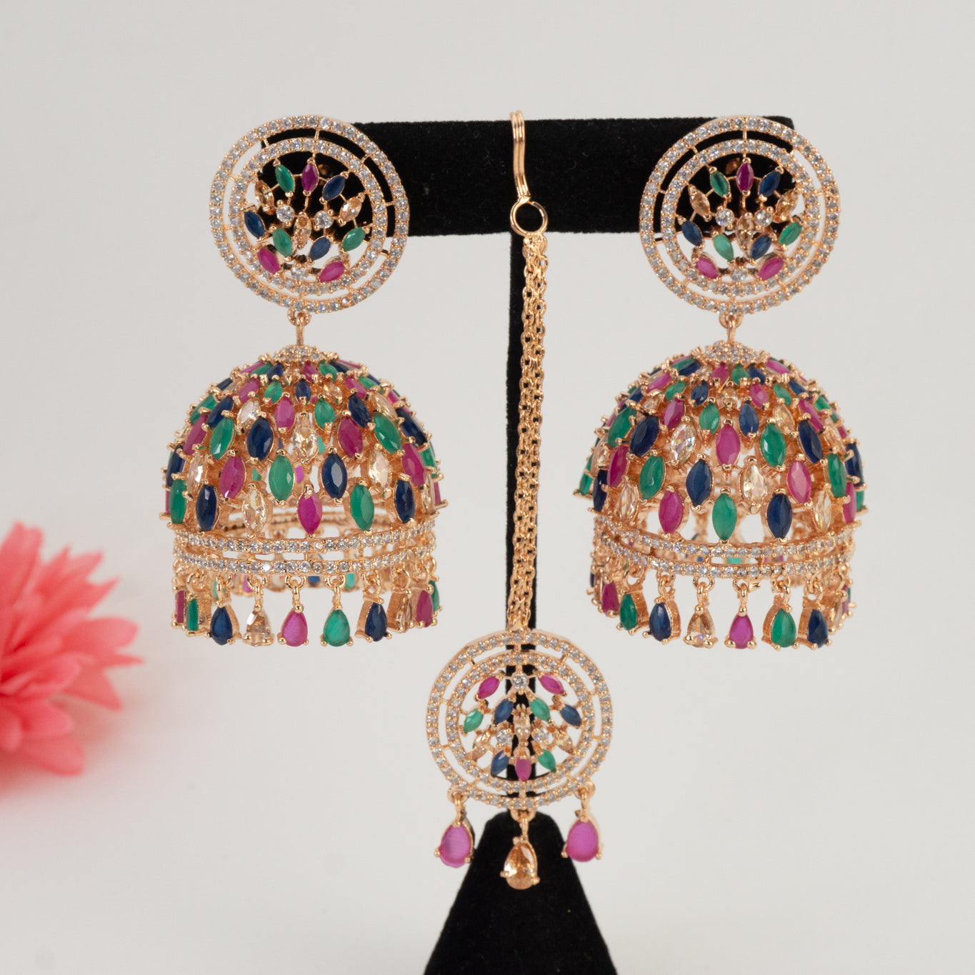 American Diamond Jhumkas