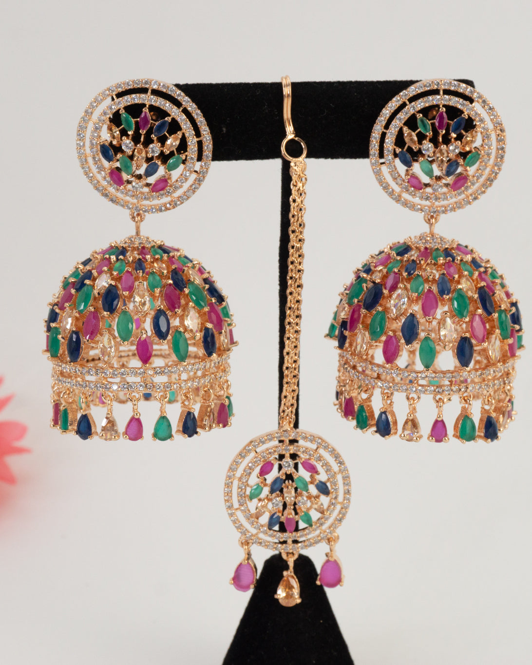 American Diamond Jhumkas