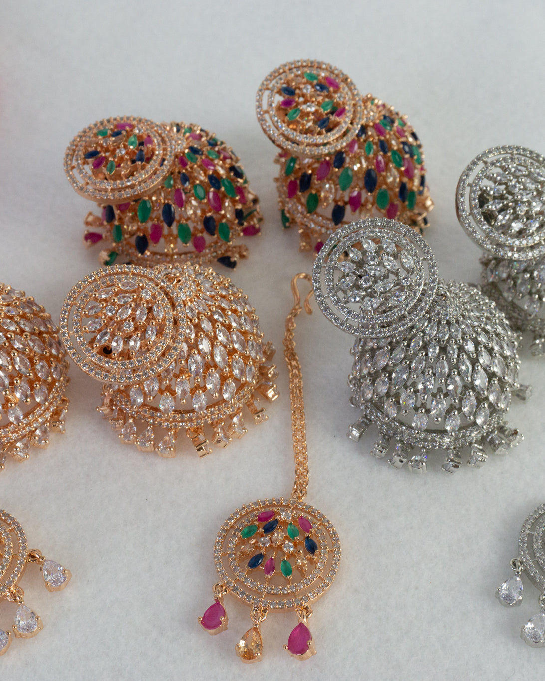 American Diamond Jhumkas