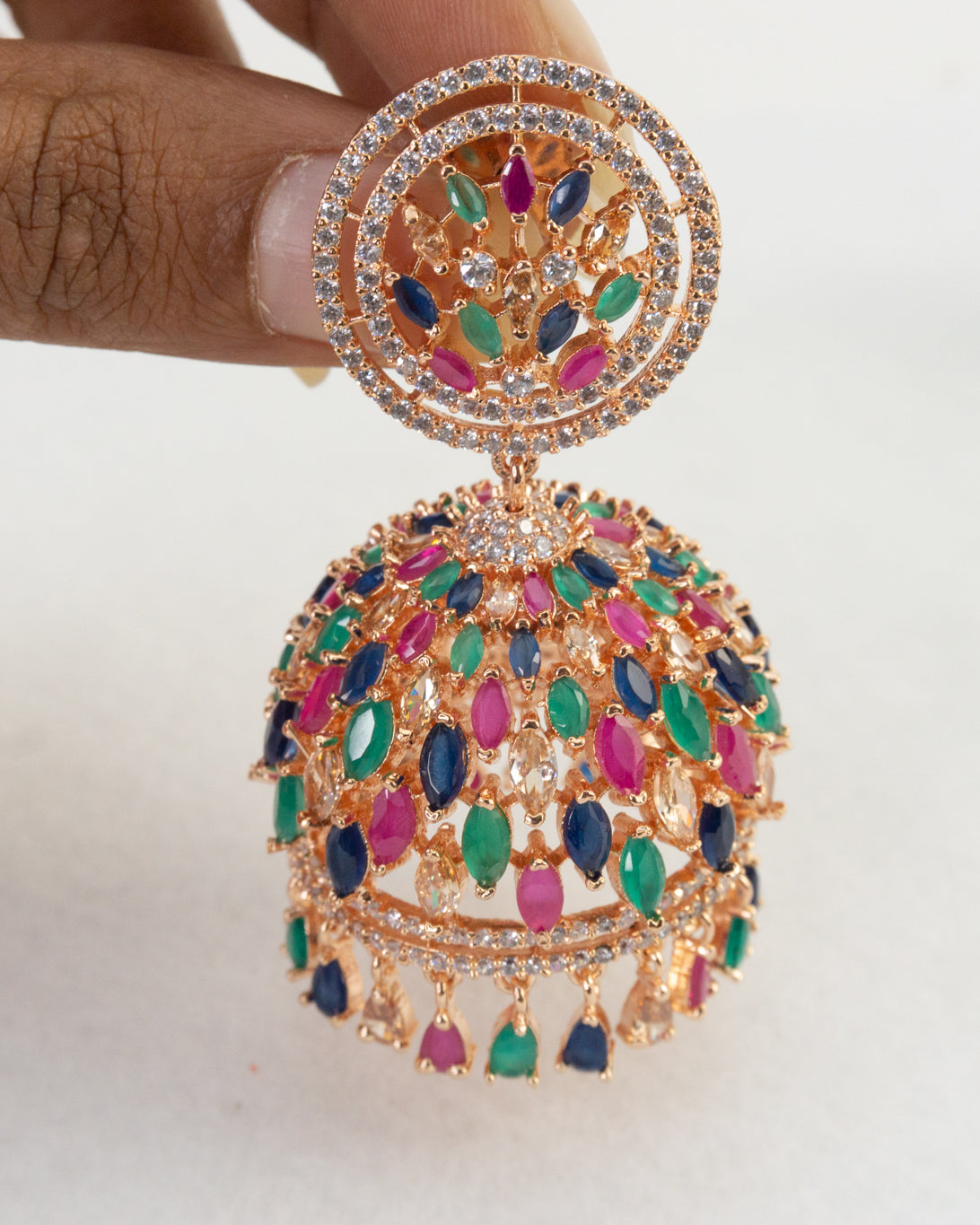 American Diamond Jhumkas