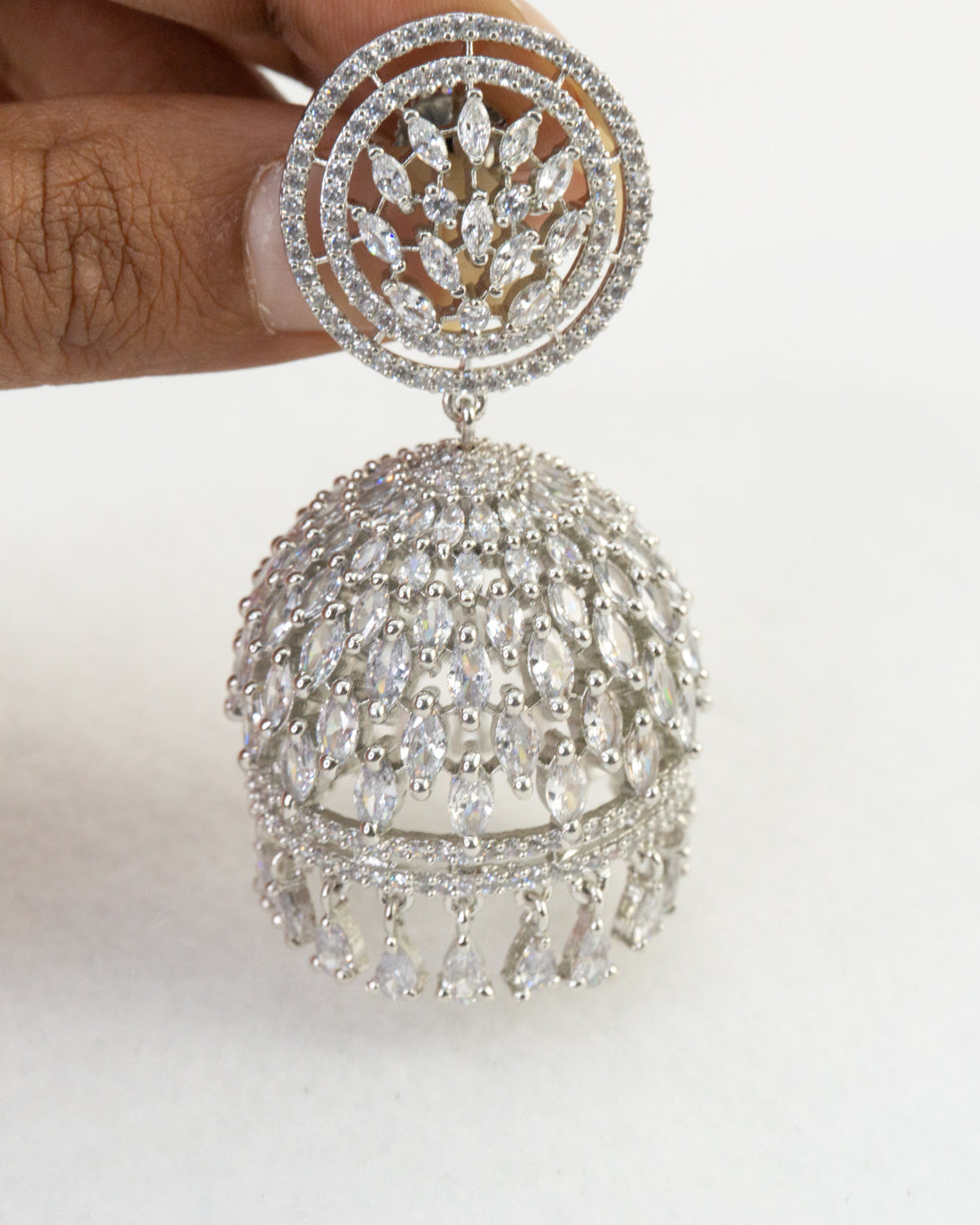 American Diamond Jhumkas
