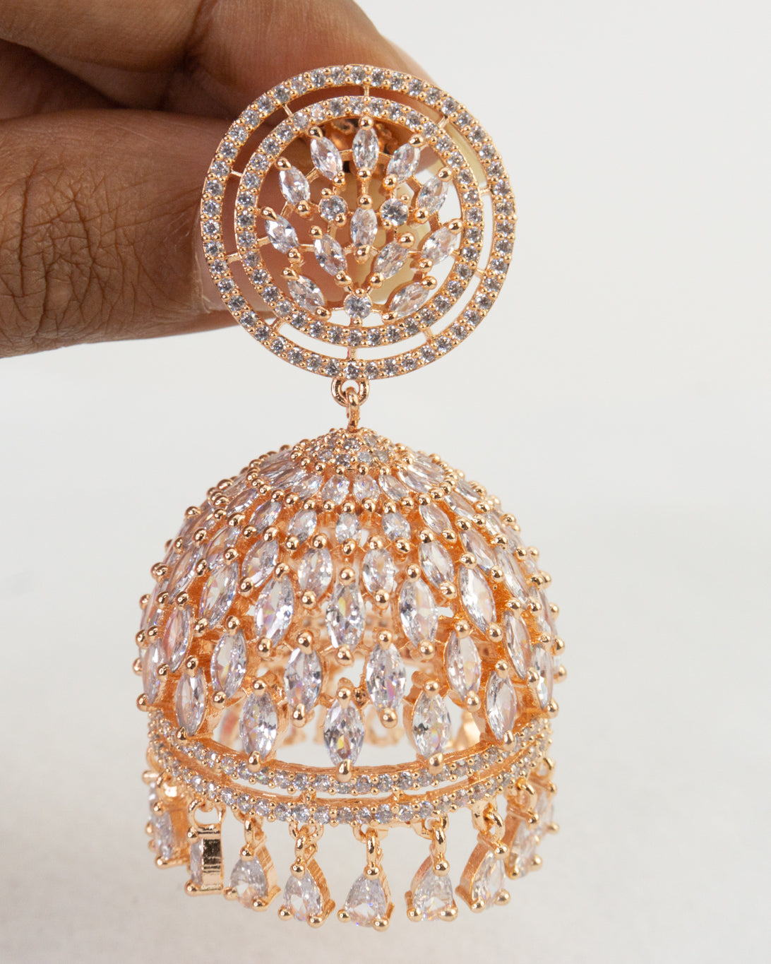 American Diamond Jhumkas