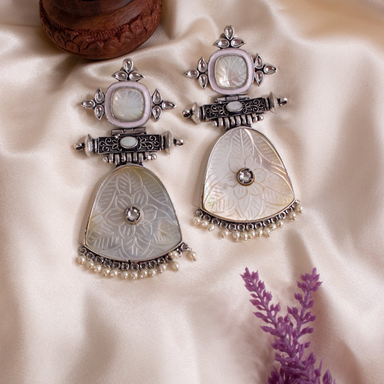 Boucles d'oreilles oxydées surdimensionnées - Tenue de soirée