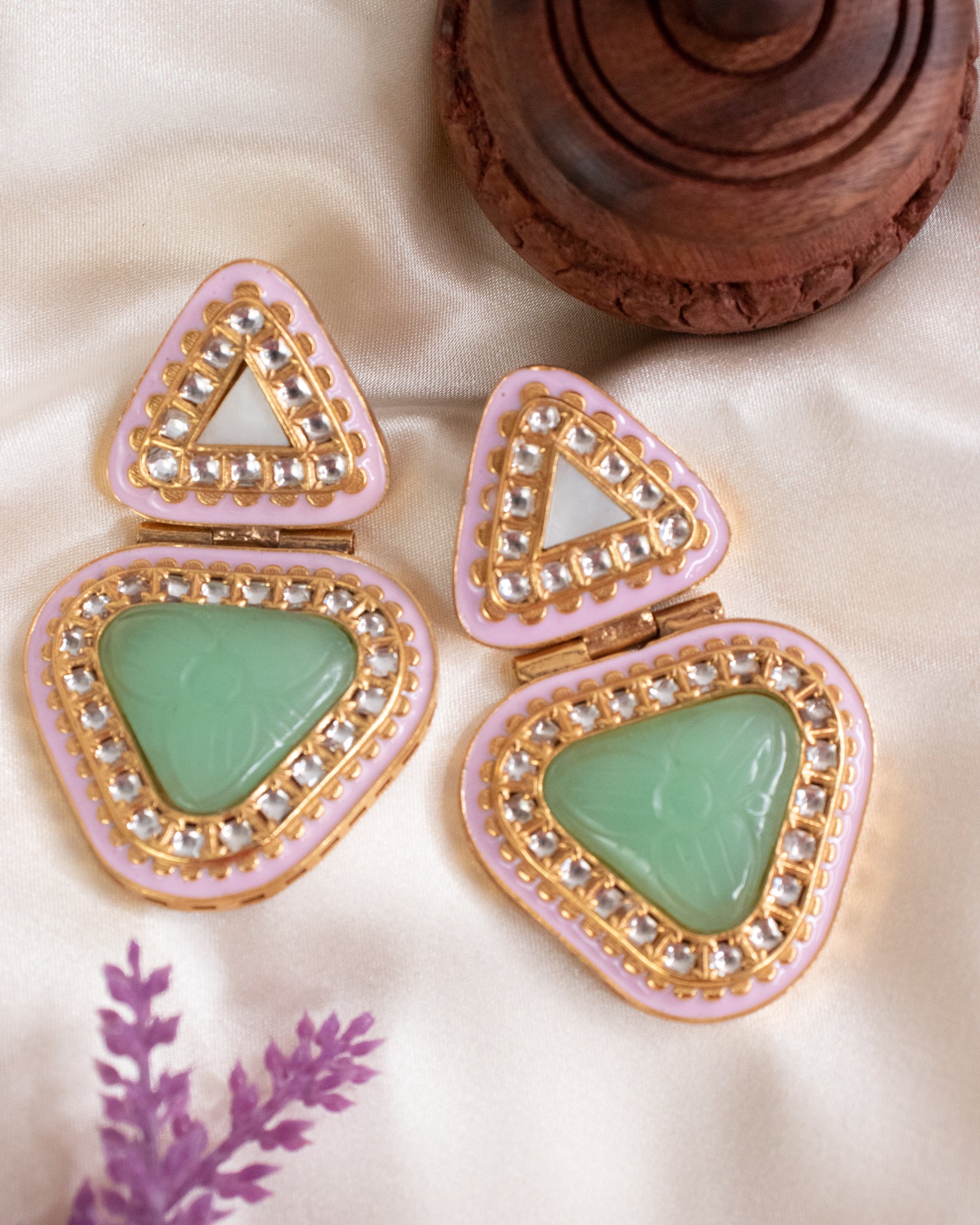 Classic Kundan Turquoise Earrings