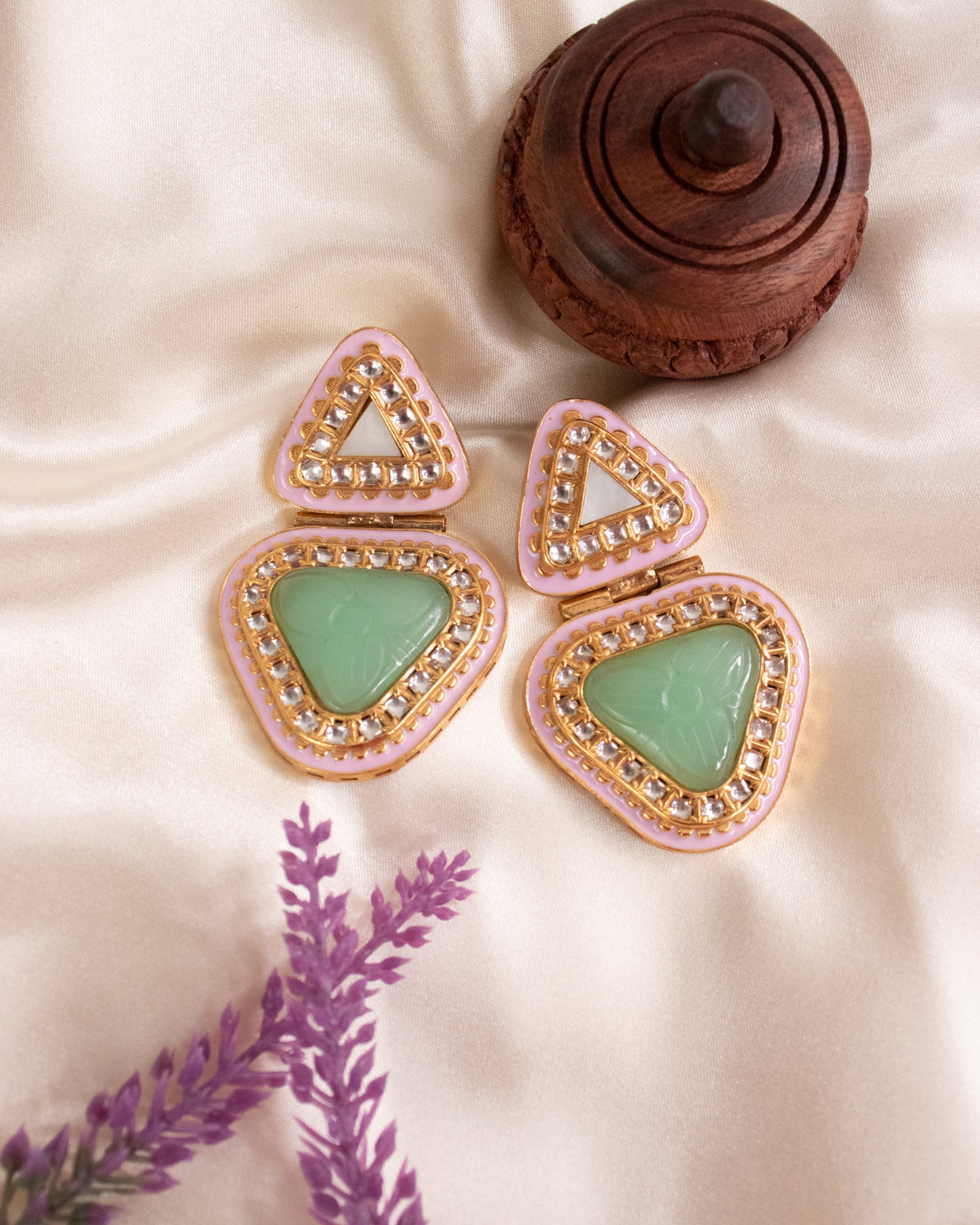Classic Kundan Turquoise Earrings