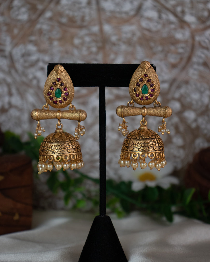 Antique gold lookalike Jhumkas