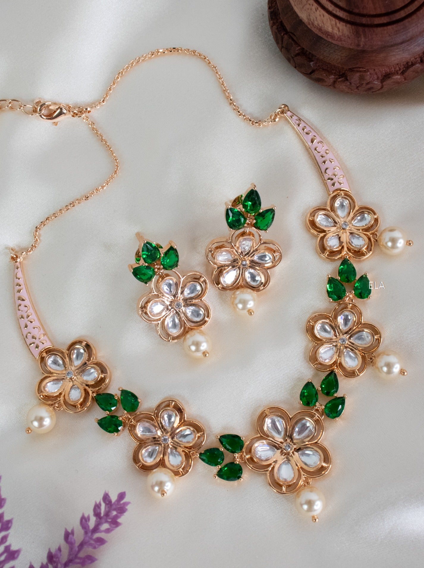 Flower Neckpiece - CZ