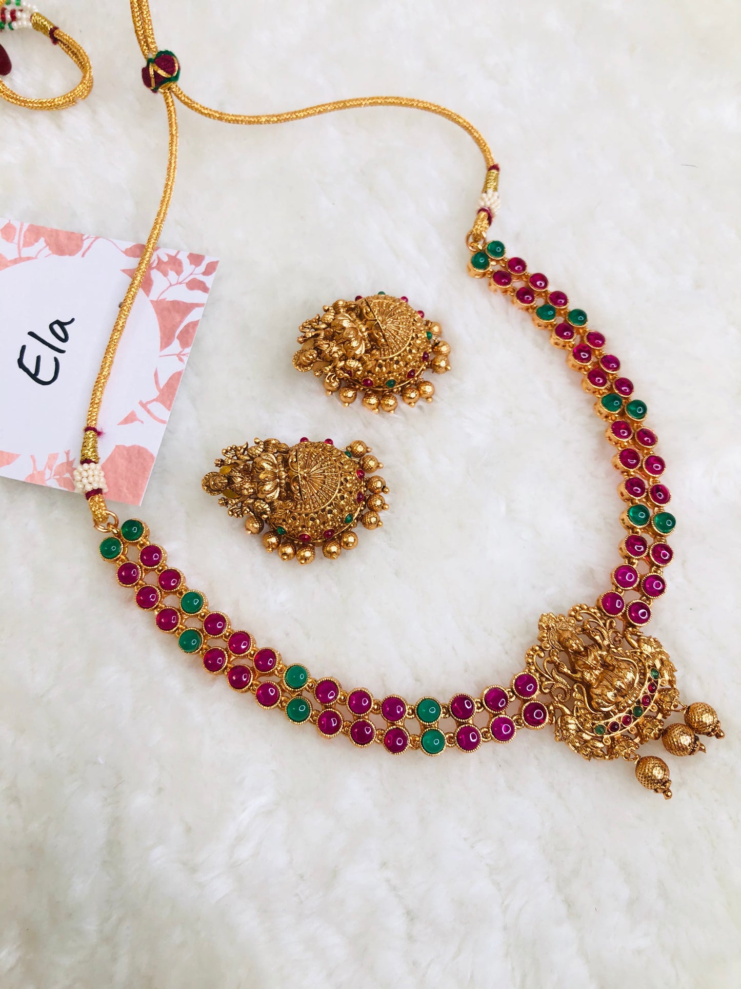 Kemp Necklace With Jhumkas
