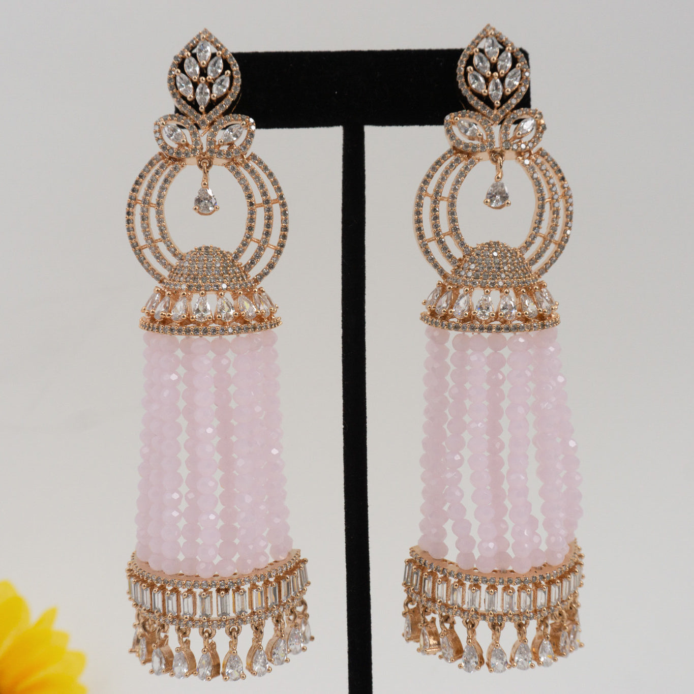 Boucles d'oreilles AD en or rose