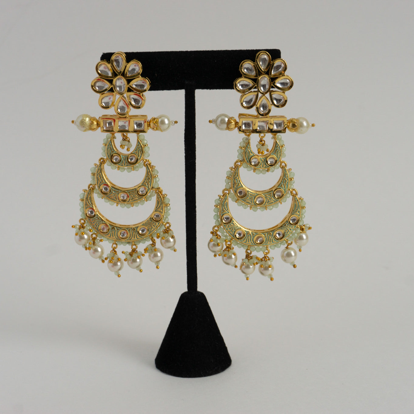 Boucles d'oreilles Kundan