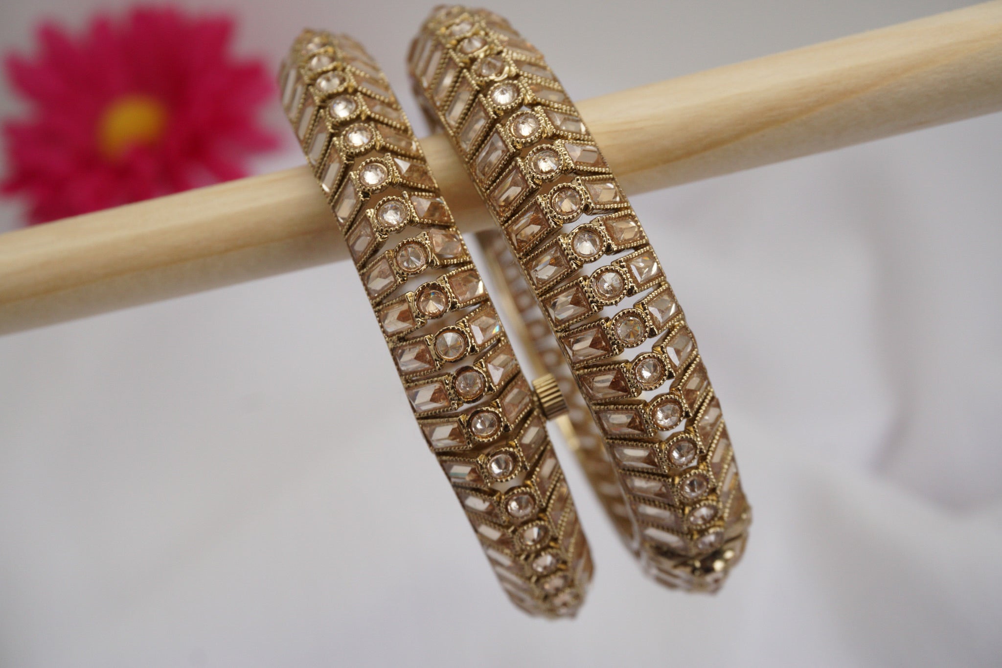 Statement Bangles - Polki