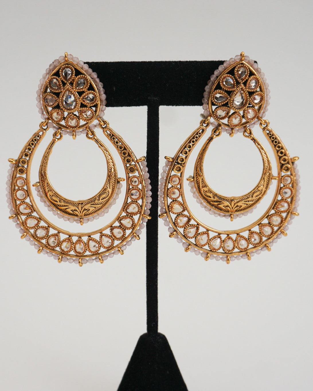 Antique Gold-Plated Chand Earring
