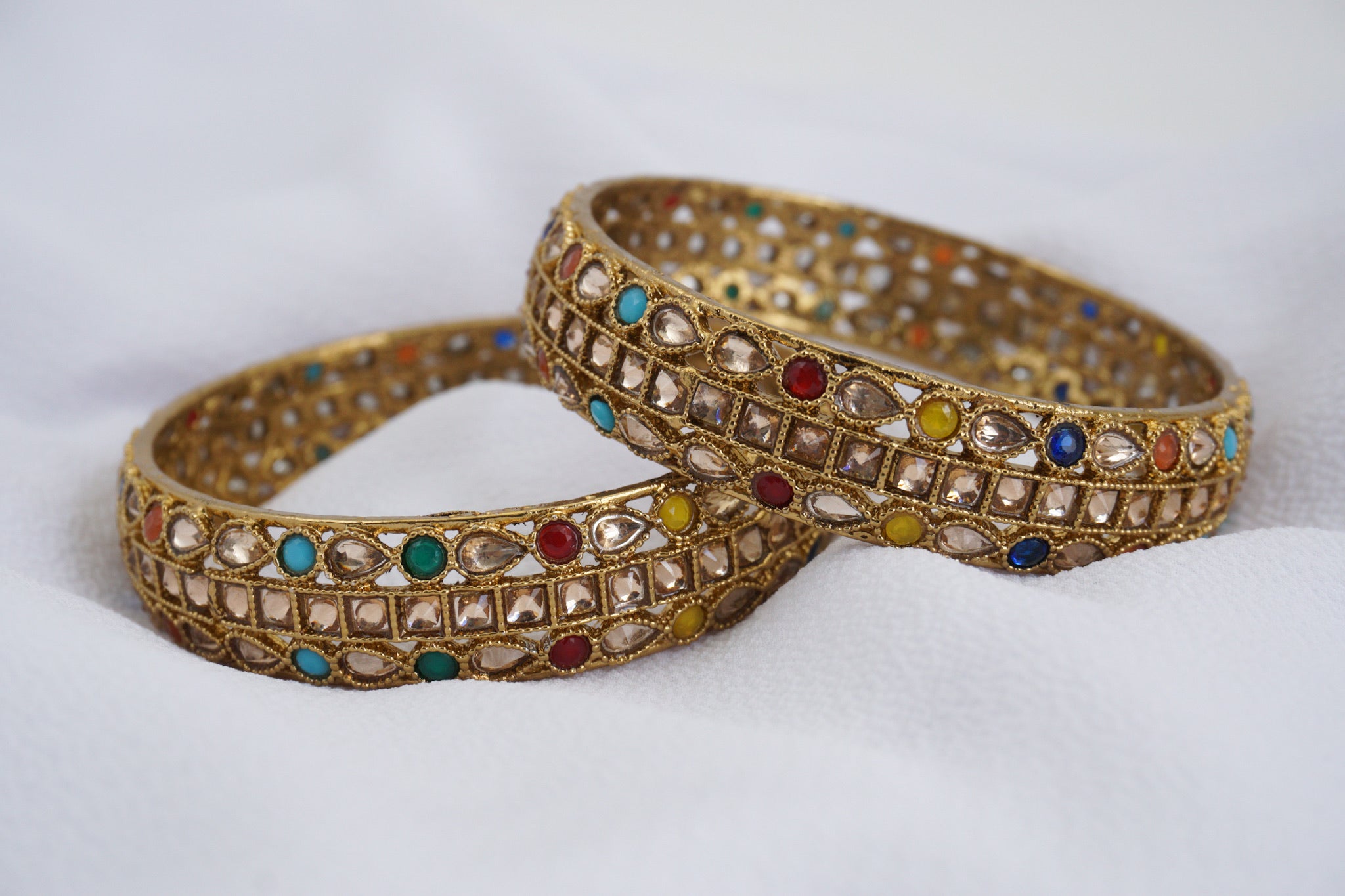Multi Color Polki Bangles