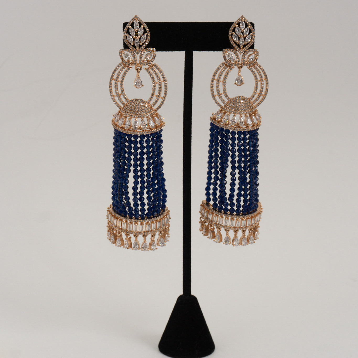 Boucles d'oreilles AD en or rose