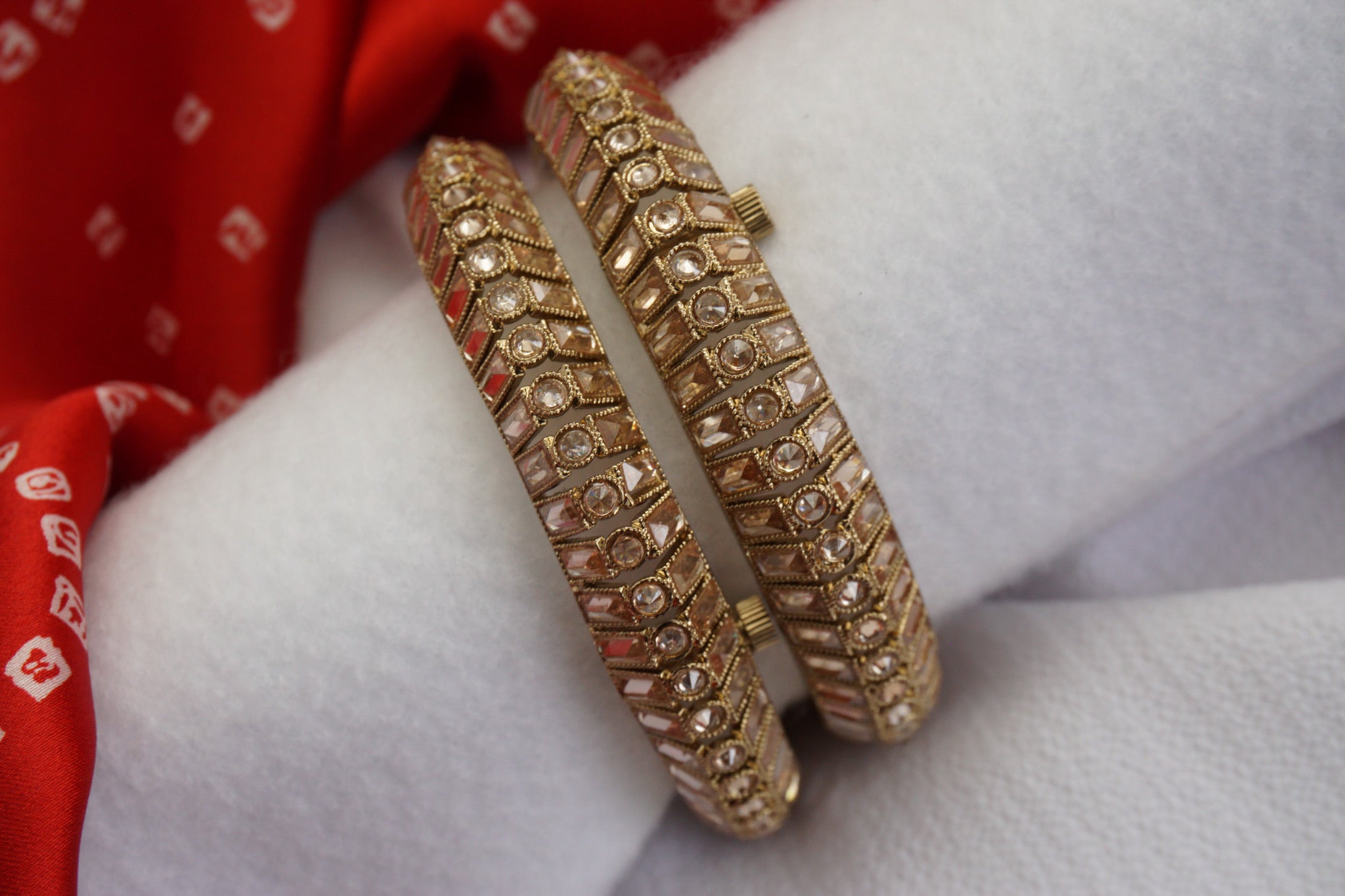 Statement Bangles - Polki