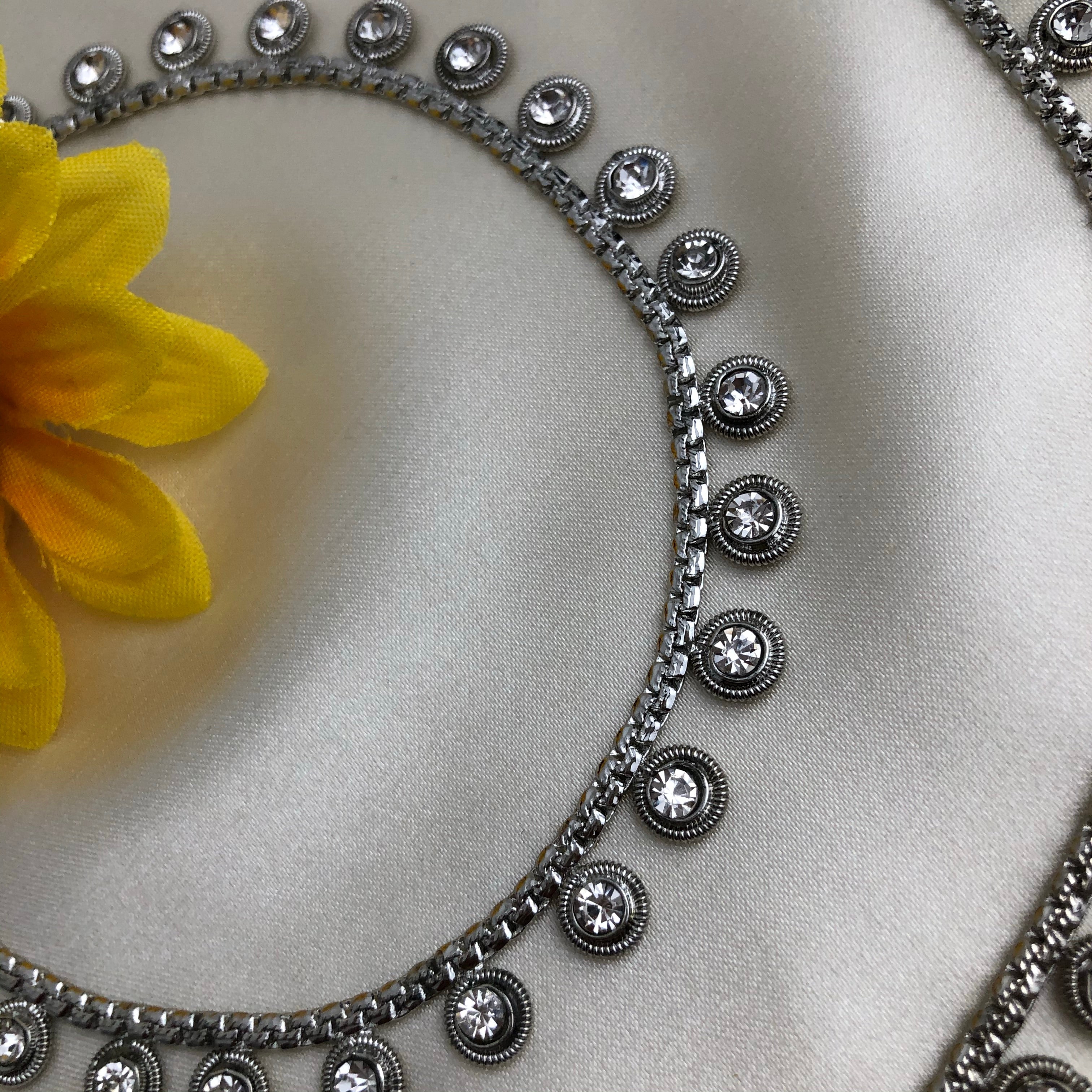 Antique Anklets- Silver Tone