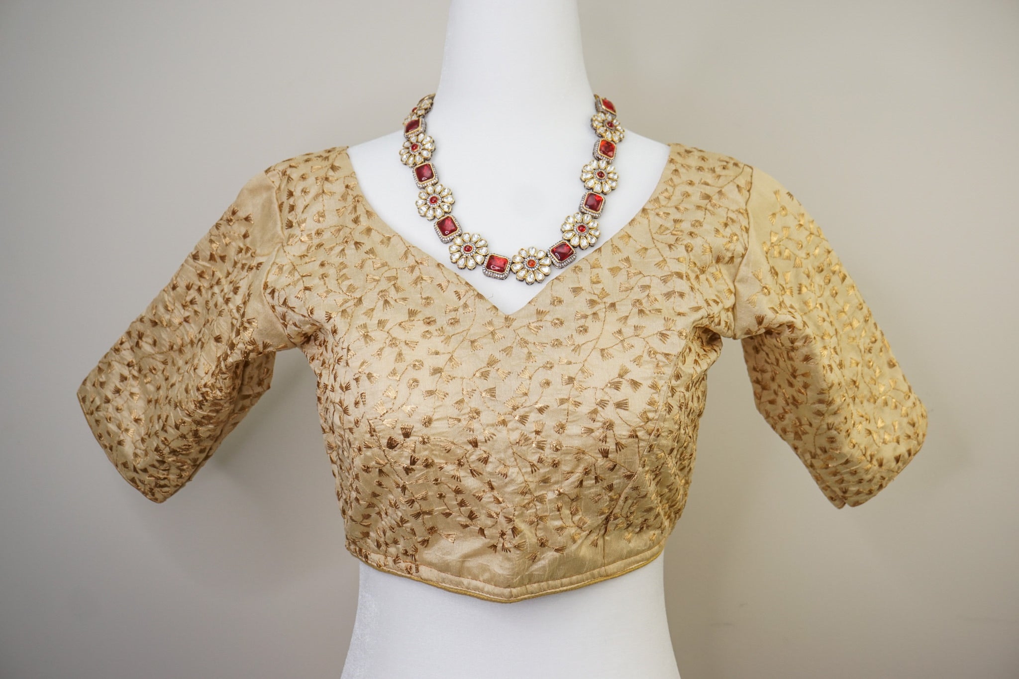 Embroidered Silk Blouse