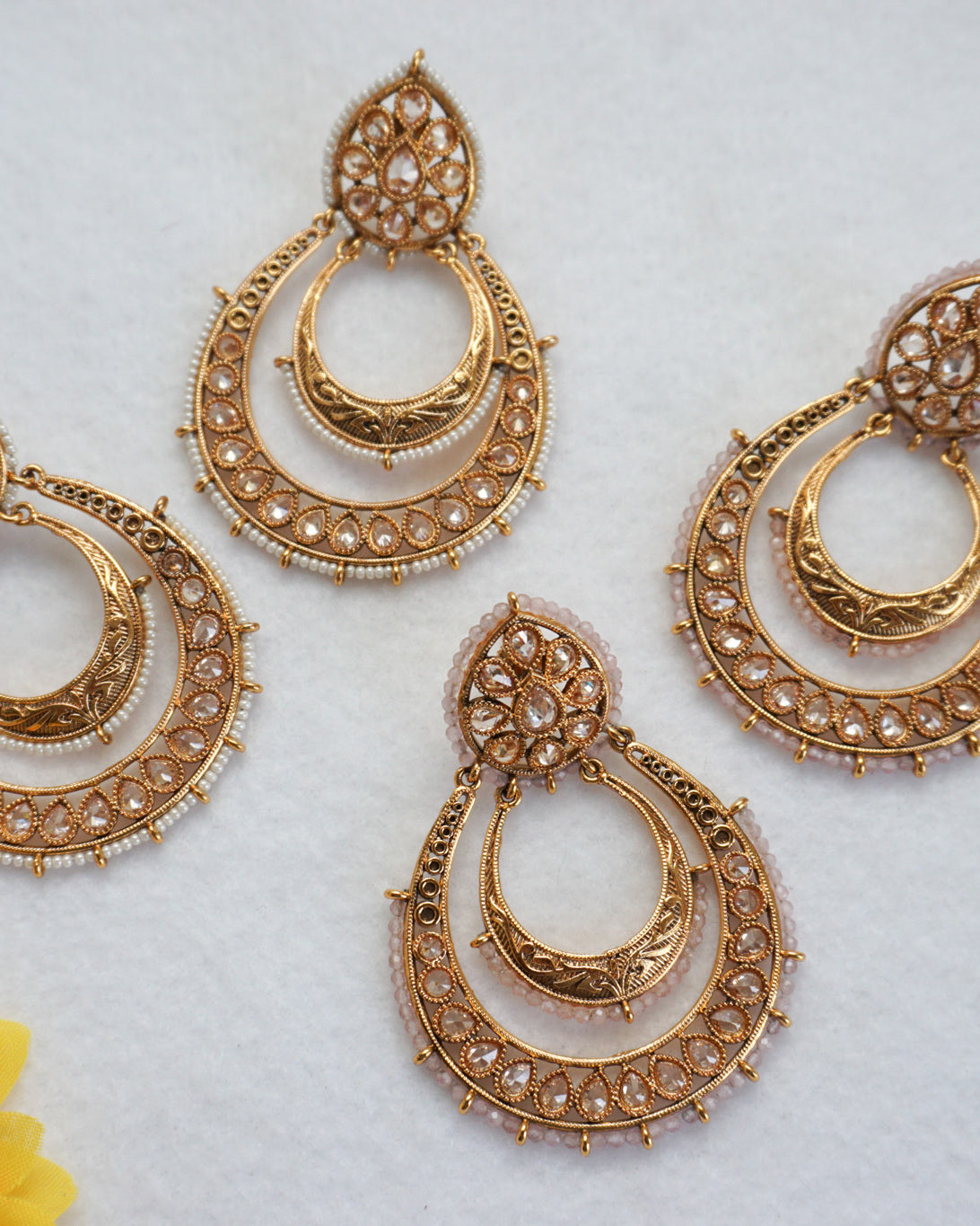 Antique Gold-Plated Chand Earring