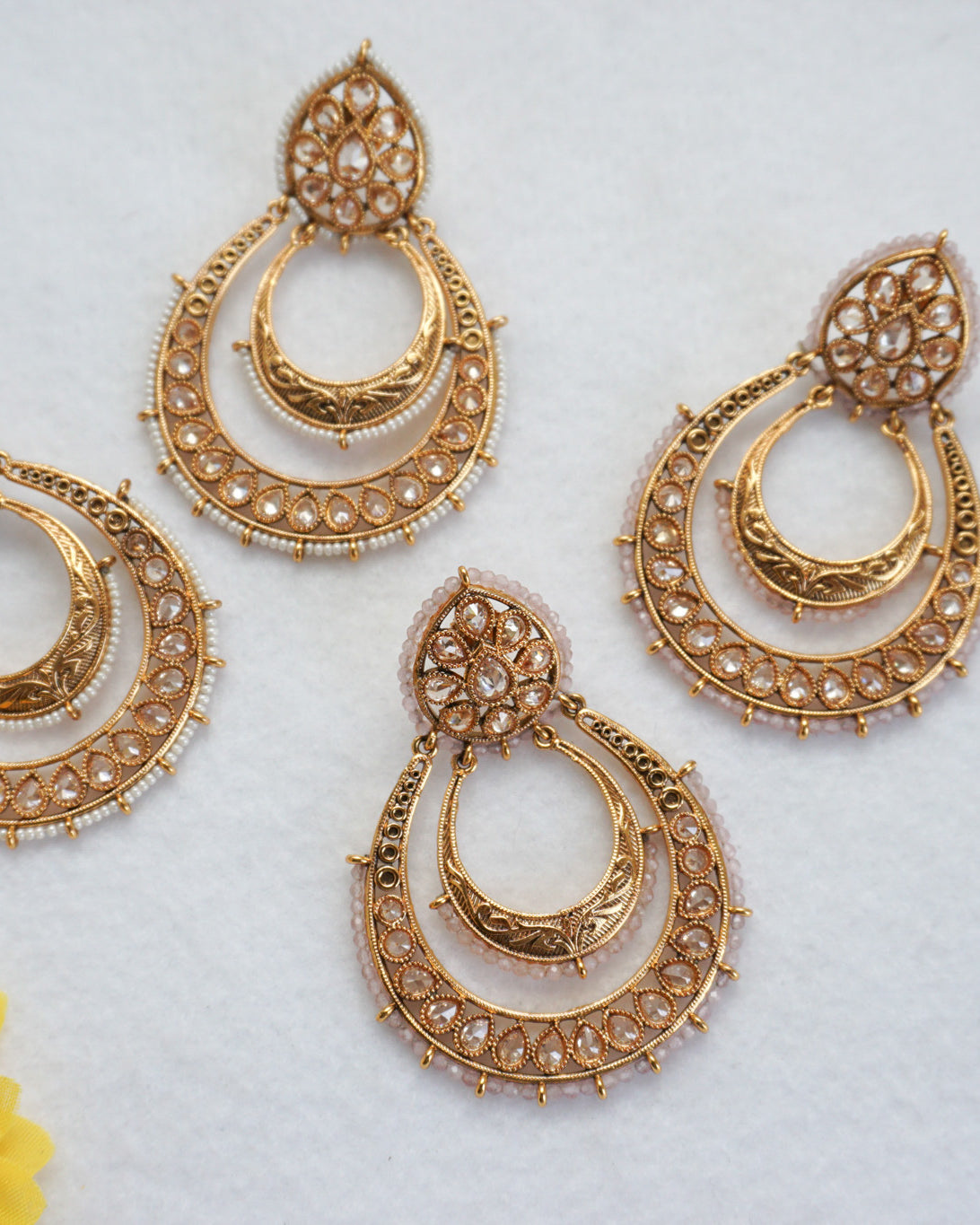 Antique Gold-Plated Chand Earring