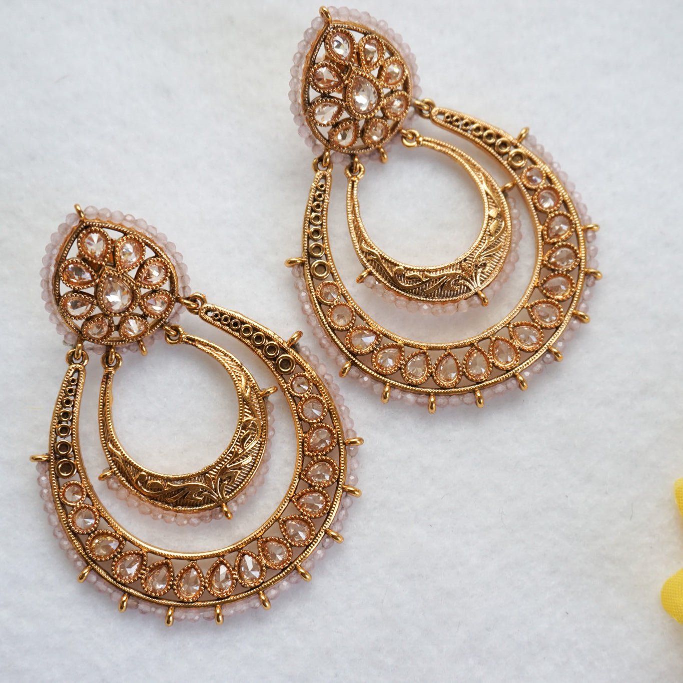 Antique Gold-Plated Chand Earring