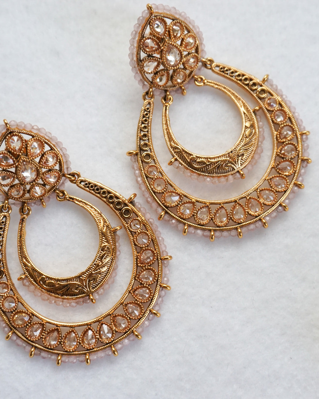 Antique Gold-Plated Chand Earring