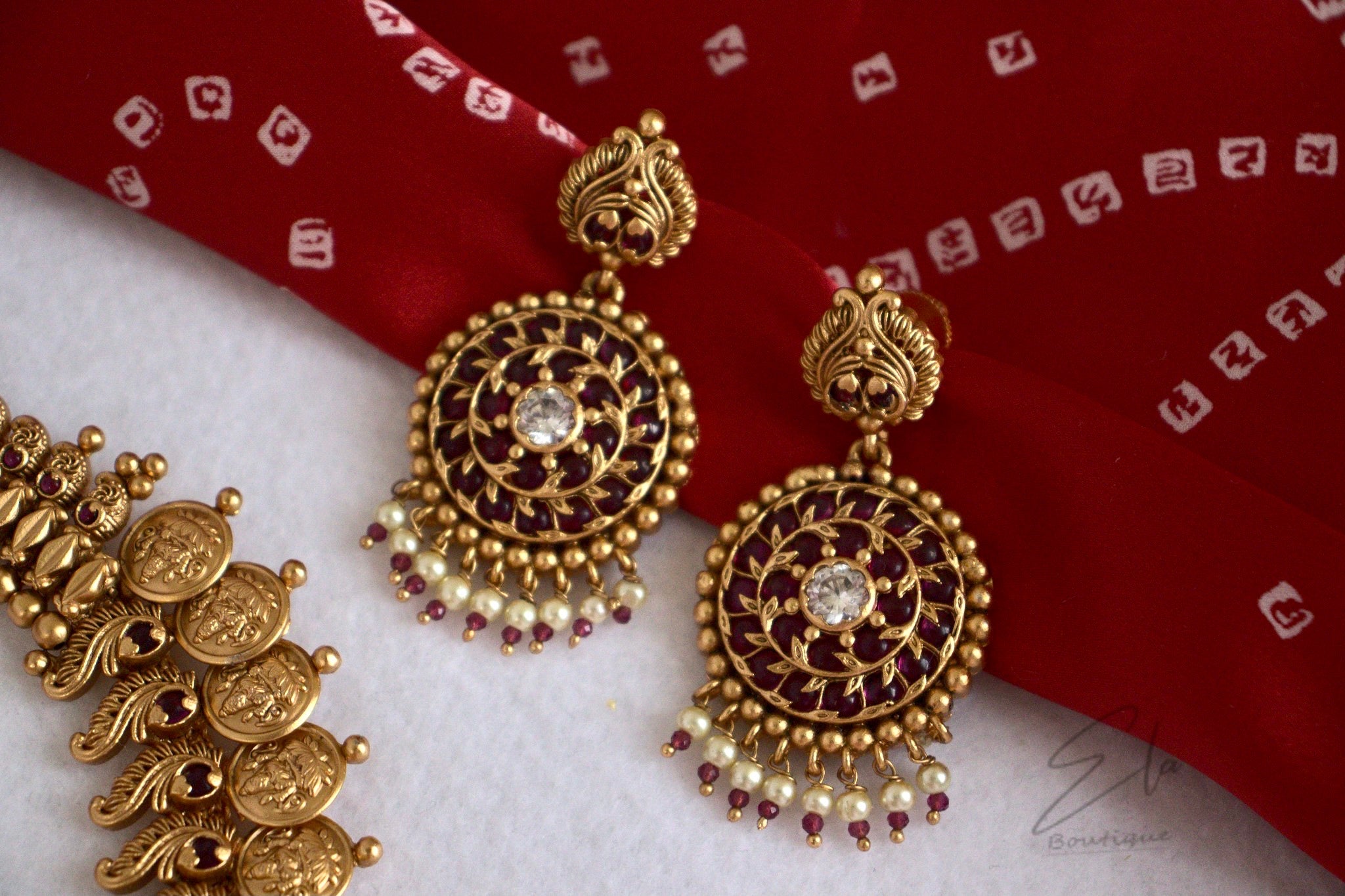 Coin Lakshmi Necklace Set