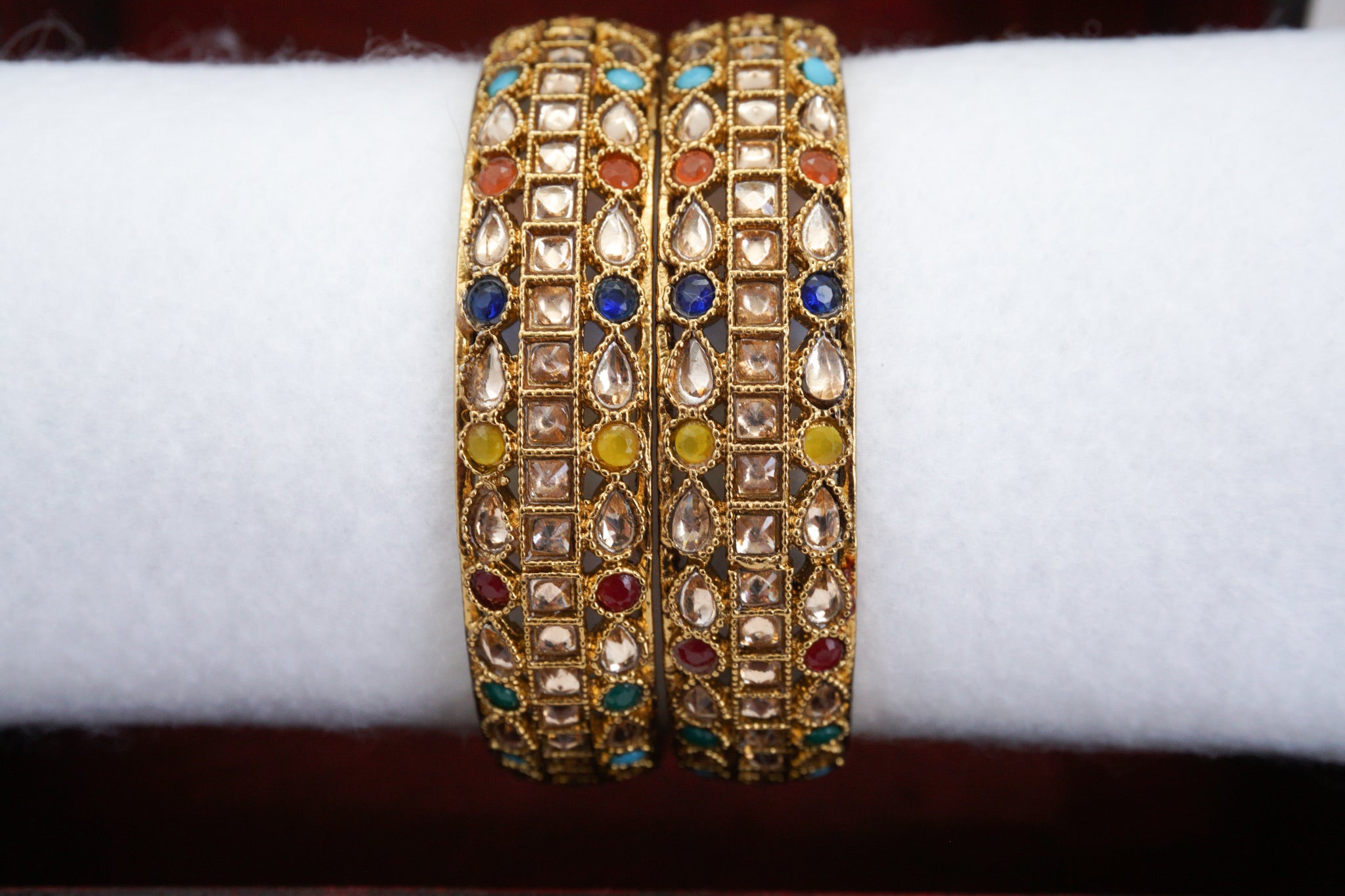 Multi Color Polki Bangles