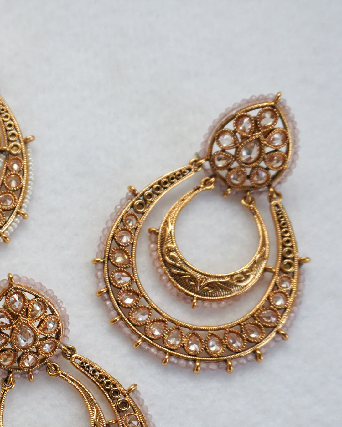 Antique Gold-Plated Chand Earring