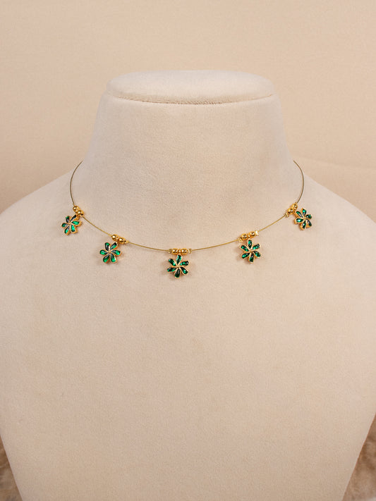 Floral Airy Pendant - Green