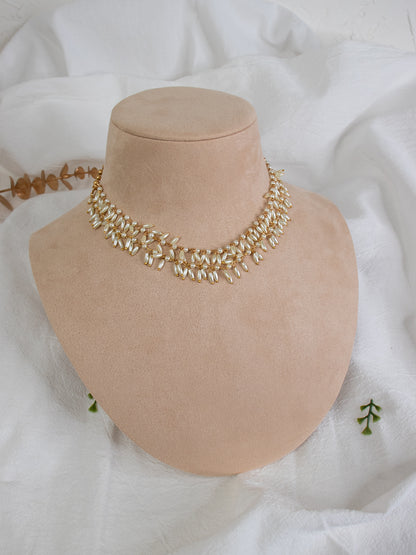 2 Layer Pearl Short Necklace