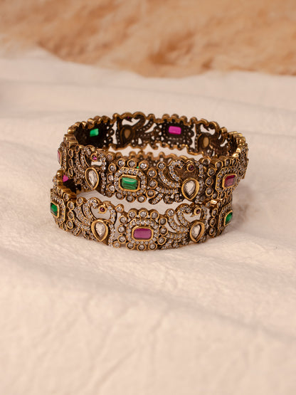 Victorian Finish Floral bangles