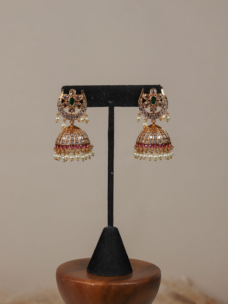 White Stone Jhumka