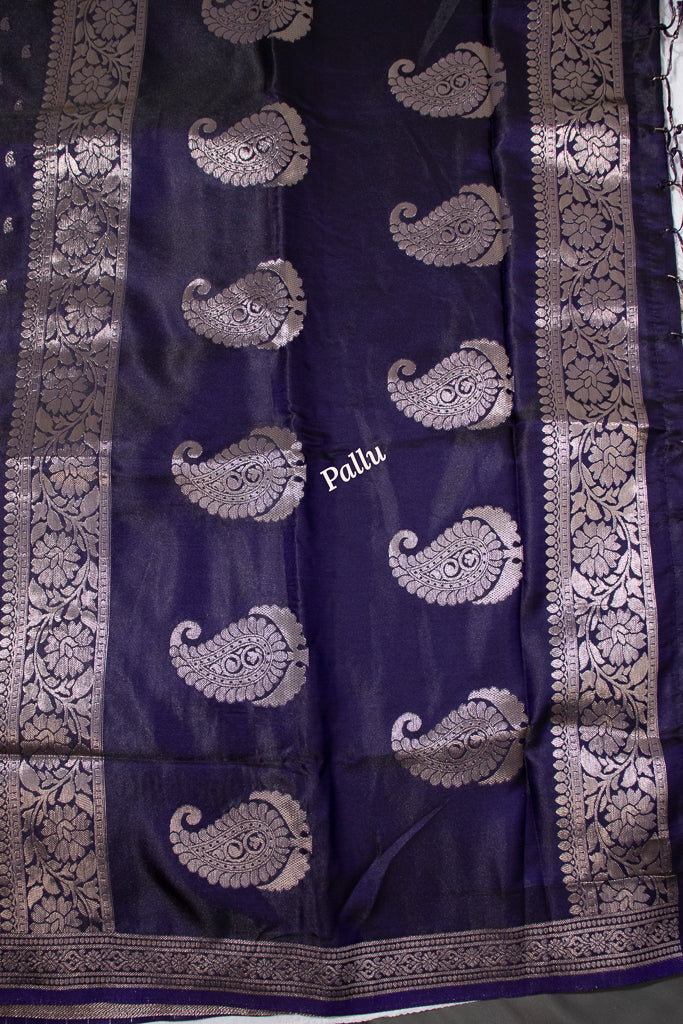 Purple Semi Banaras - S013