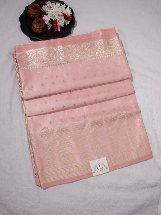 Peach Semi Banaras - S015