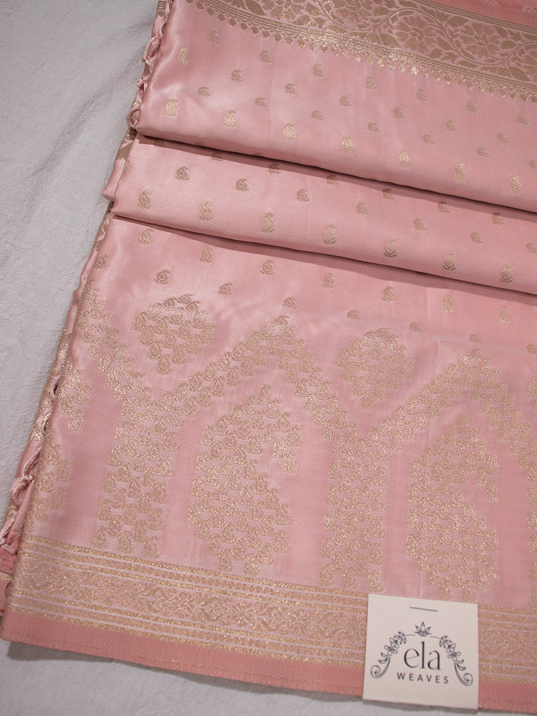 Peach Semi Banaras - S015