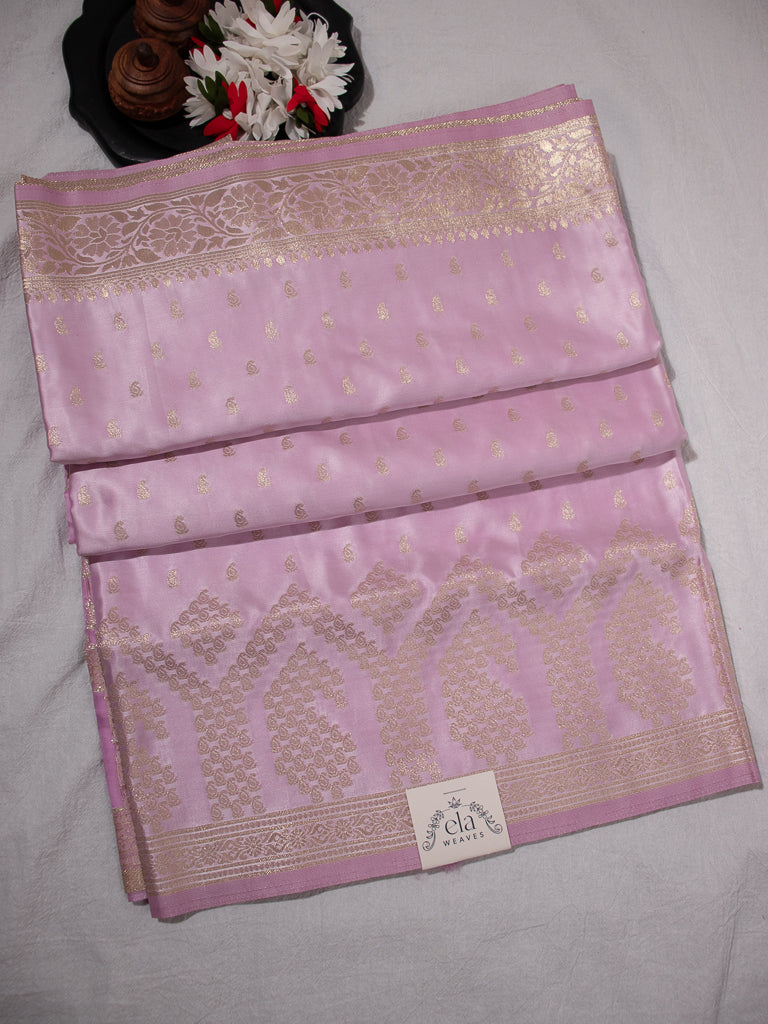 Pastel Pink Semi Banaras - S011