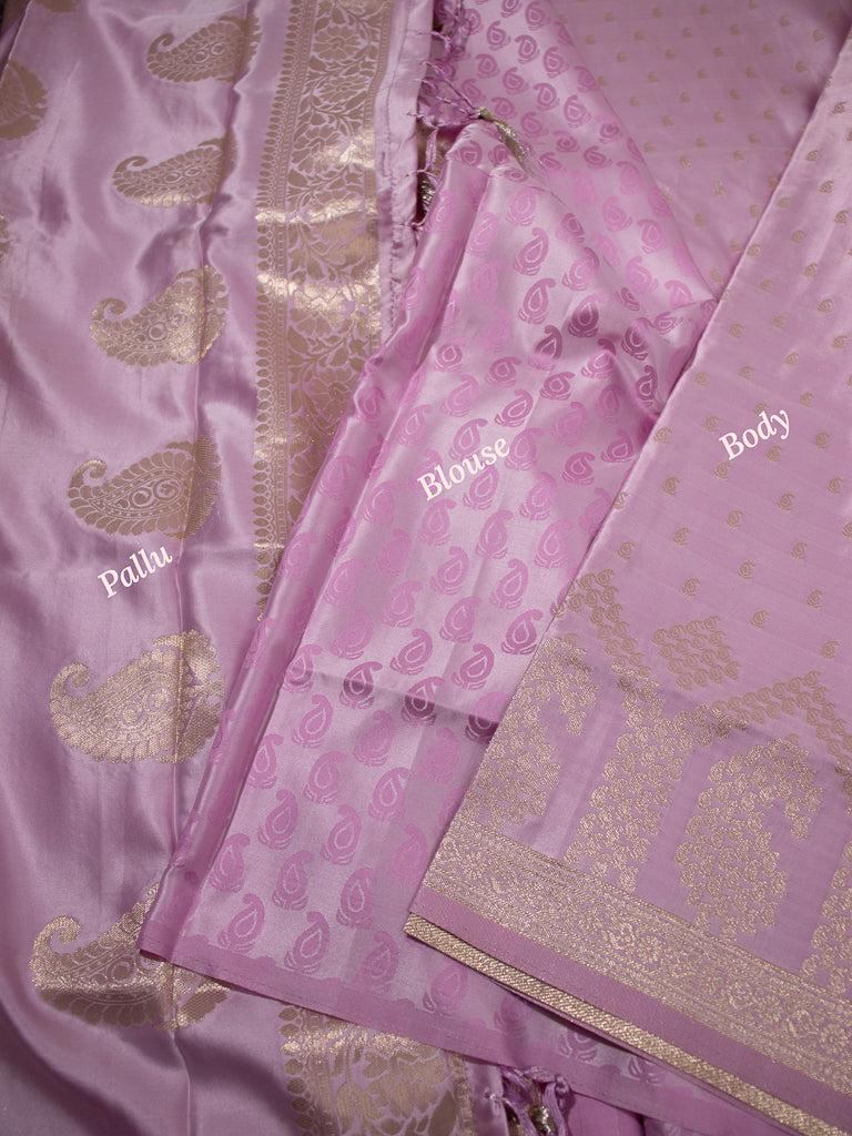 Pastel Pink Semi Banaras - S011