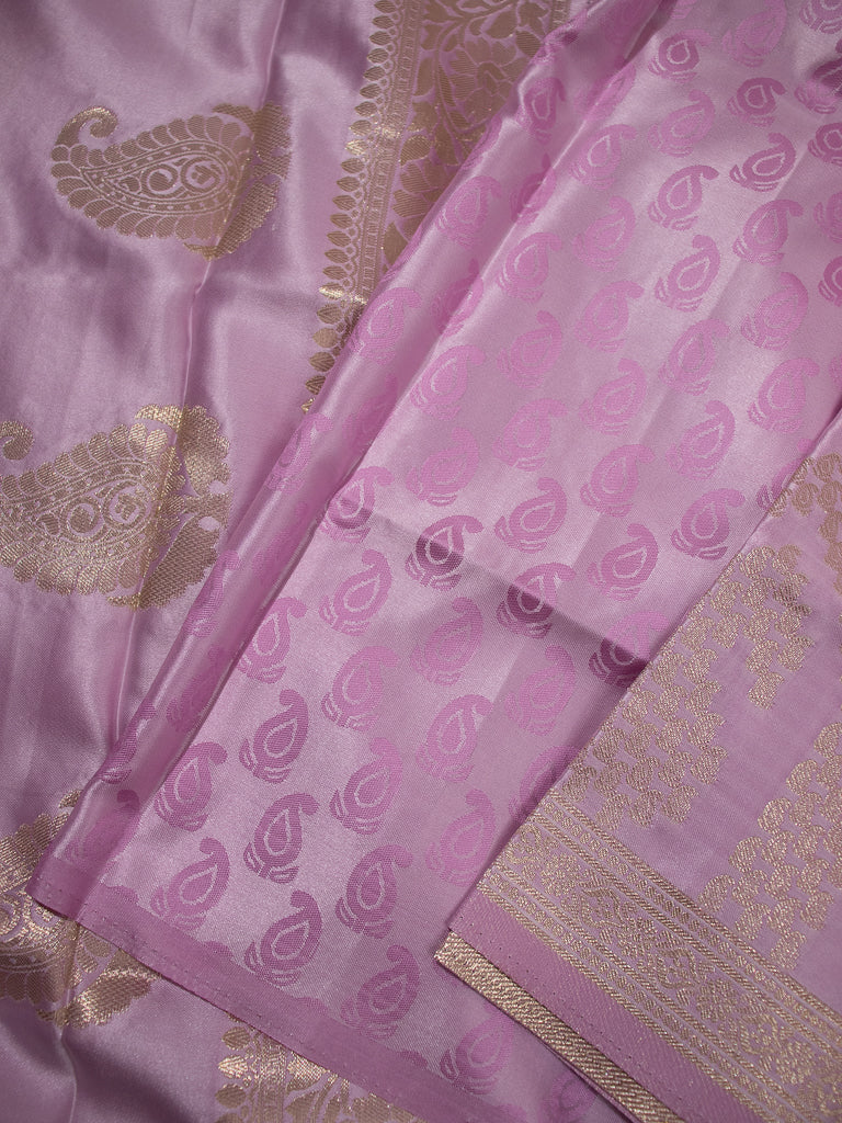 Pastel Pink Semi Banaras - S011